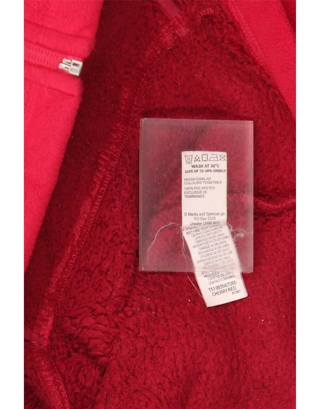 Damska kurtka polarowa Marks & Spencer UK 20 2XL, czerwona, poliester