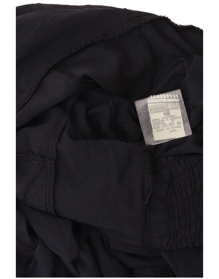 Vintage damska sukienka Maxi Sundress UK 12 Średni granatowy wiskoza