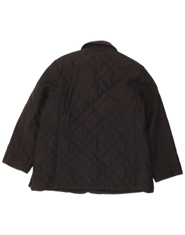 Marks & Spencer Damska pikowana kurtka UK 20 2XL Czarny poliester
