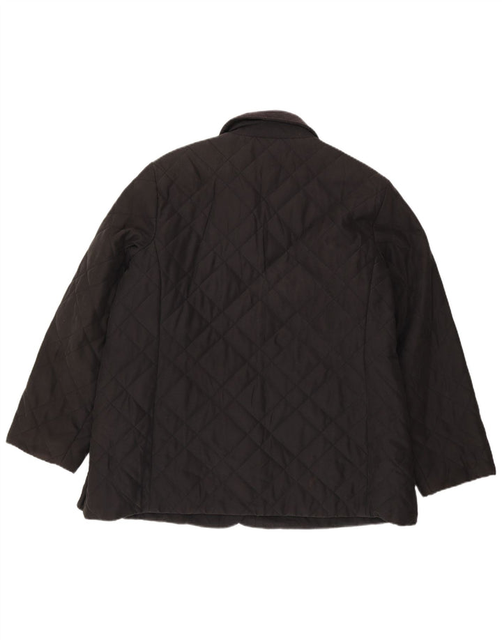 Marks & Spencer Damska pikowana kurtka UK 20 2XL Czarny poliester