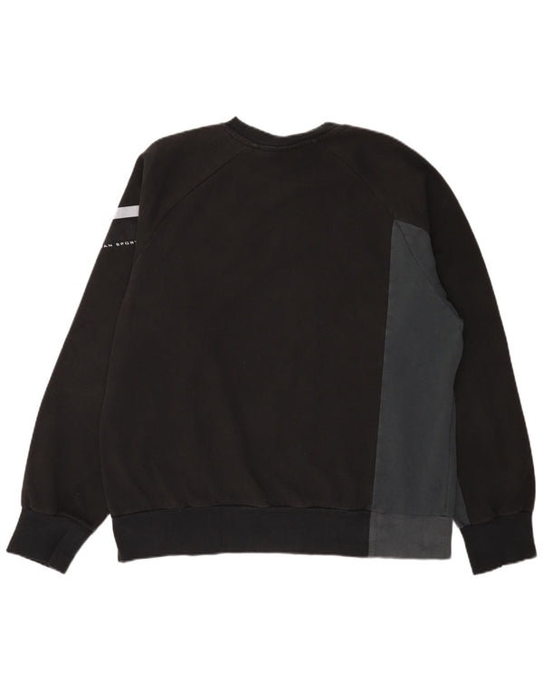 Męska bluza z grafiką Lotto, duża, czarna, bawełniana w bloki kolorów