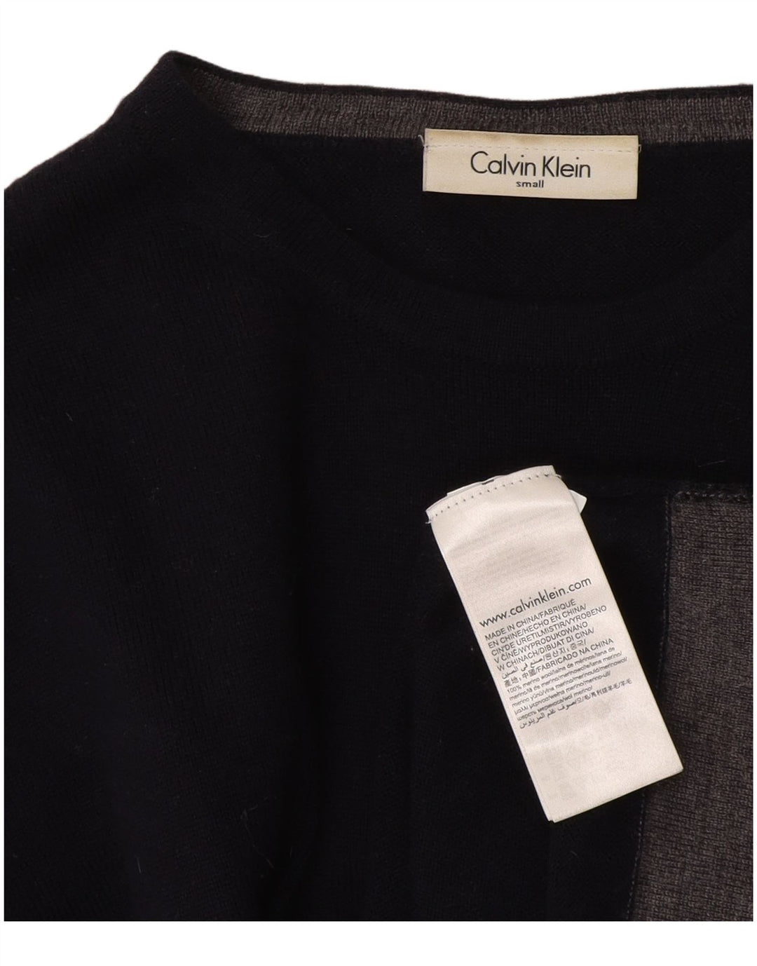 Calvin Klein Męskie Małe Granatowe Wełniane