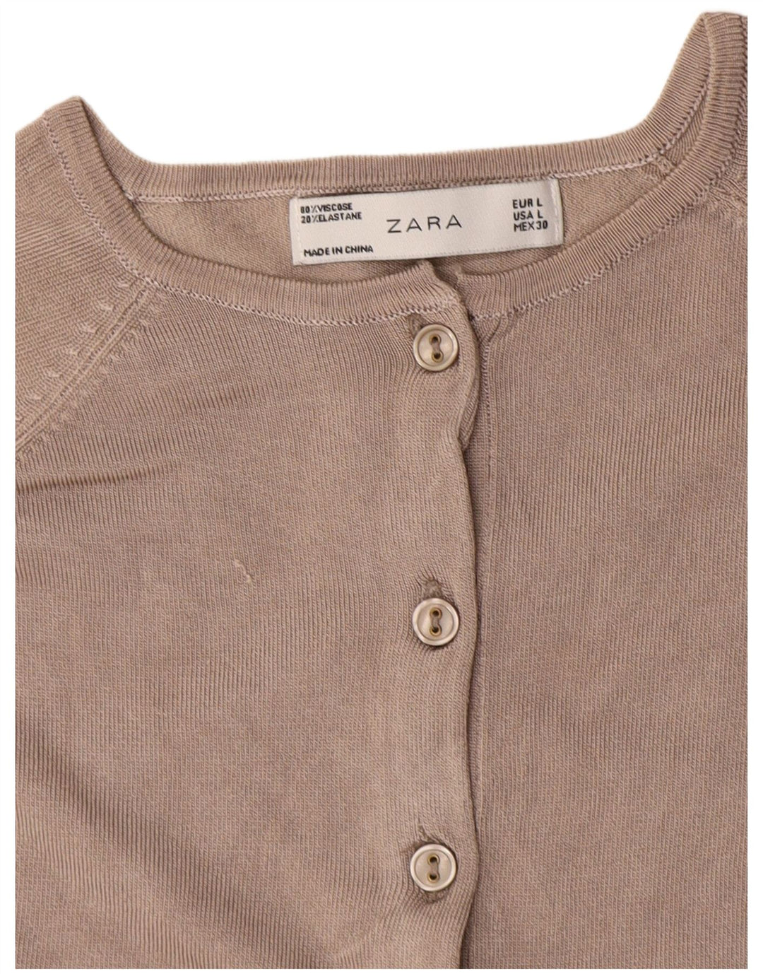 Sweter damski Zara Cardigan UK 14 Large, szara wiskoza