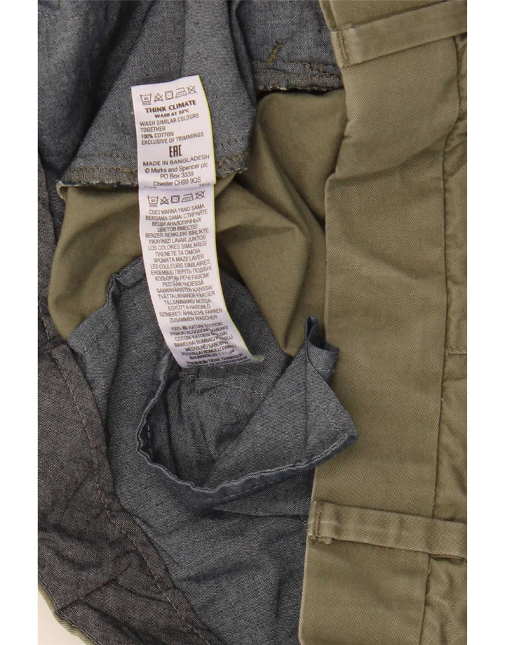 Męskie spodenki Chino Marks & Spencer W38 XL, zielone, bawełniane
