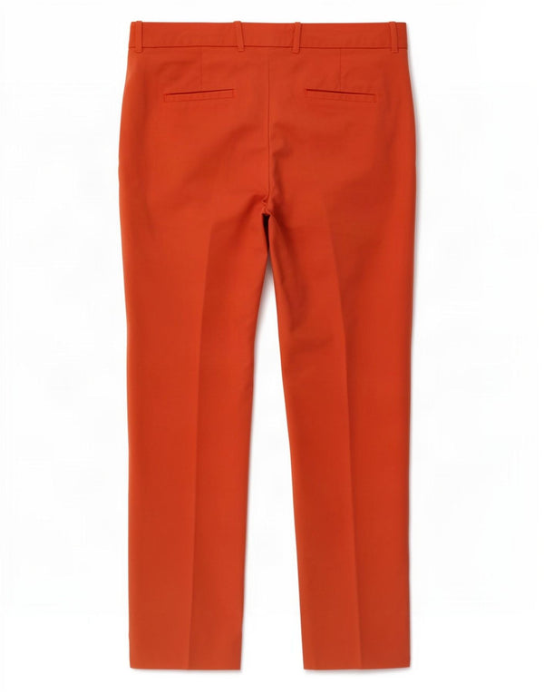 Damskie zwężane spodnie chino Zara XL W32 L27 Pomarańczowa bawełna