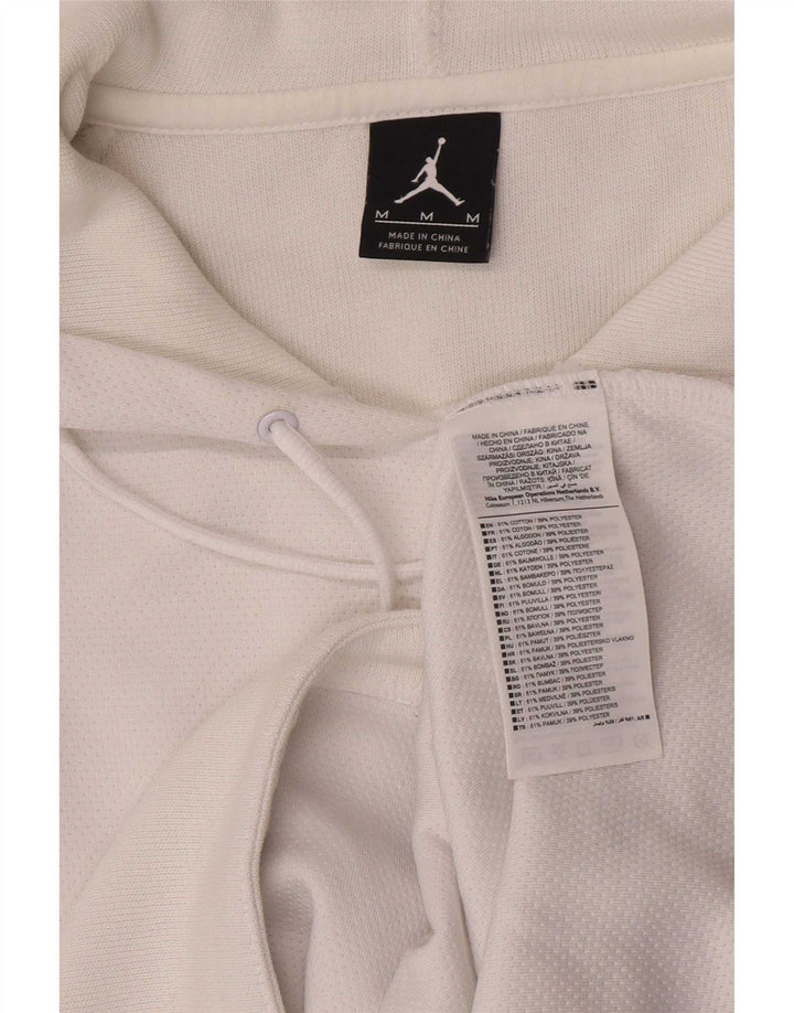 Męski T-shirt z kapturem Jordan, średni, biały, bawełniany