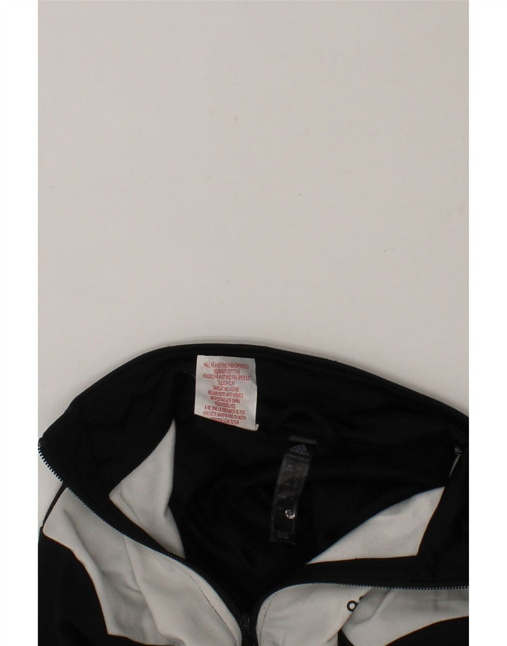ADIDAS Boys Tracksuit Top Jacket 10-11 Years Black Colourblock Polyester Vintage Adidas and Second-Hand Adidas from Messina Hembry 