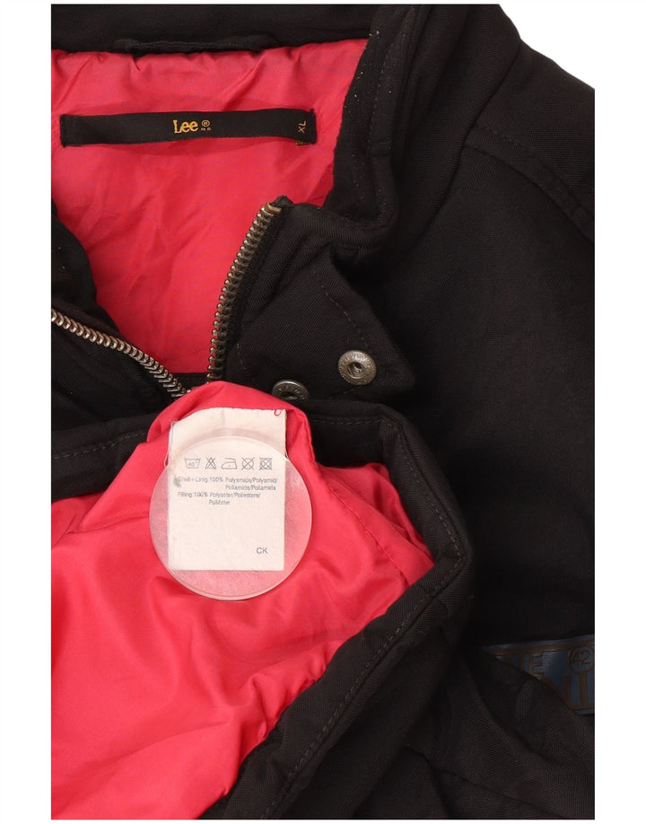 Męska ocieplana kurtka Lee UK 42 XL, czarny poliester