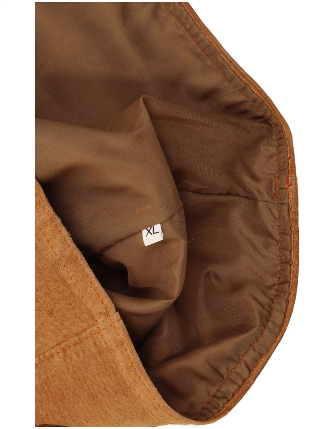 Zamszowa kamizelka damska VINTAGE UK 18 XL brązowa