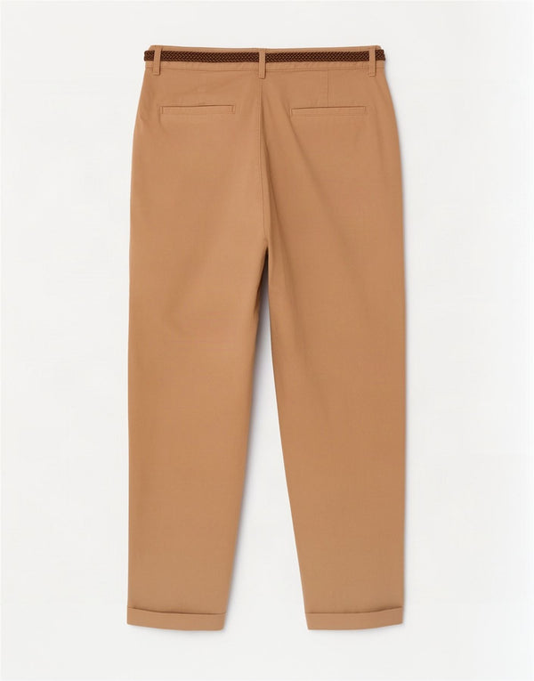 Damskie zwężane spodnie Zara EU 42 Large W32 L26 Beżowa bawełna