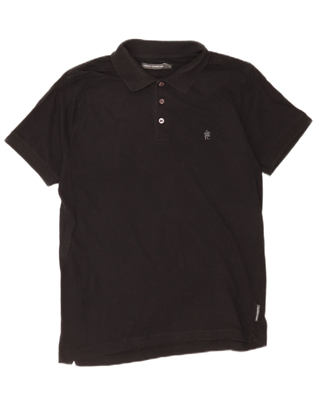 Męska koszulka polo French Connection, średnia czarna, bawełniana