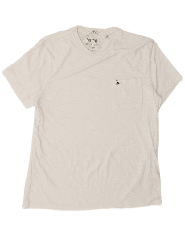 T-shirt męski typu slim fit Jack Wills, 2XL, biała bawełna