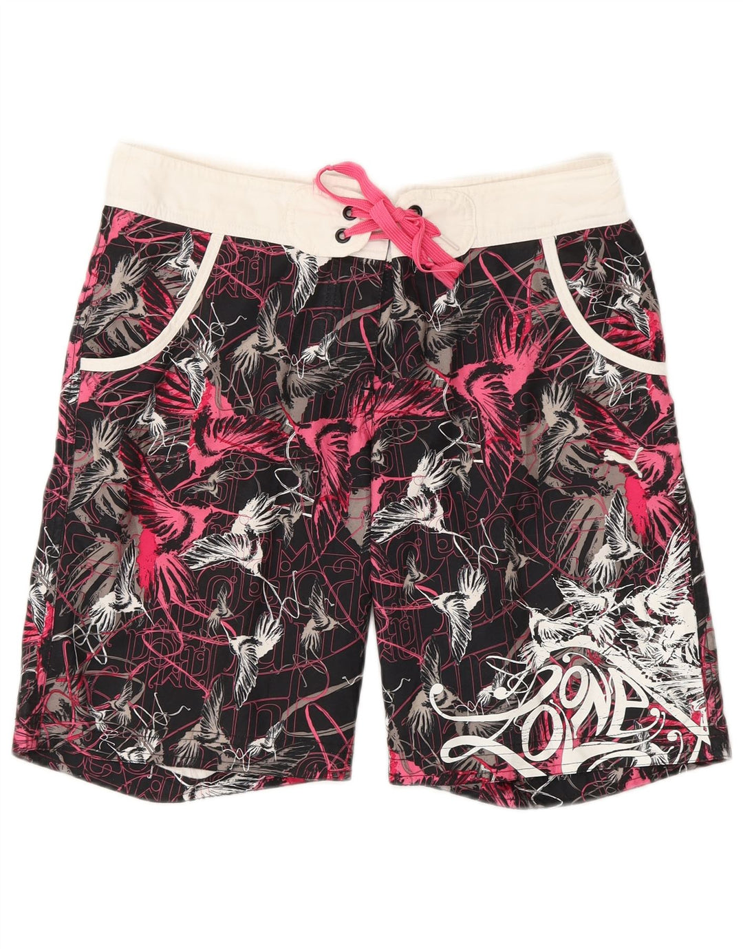 Damskie spodenki kąpielowe PUMA z abstrakcyjnym wzorem UK 8, małe, wielokolorowe