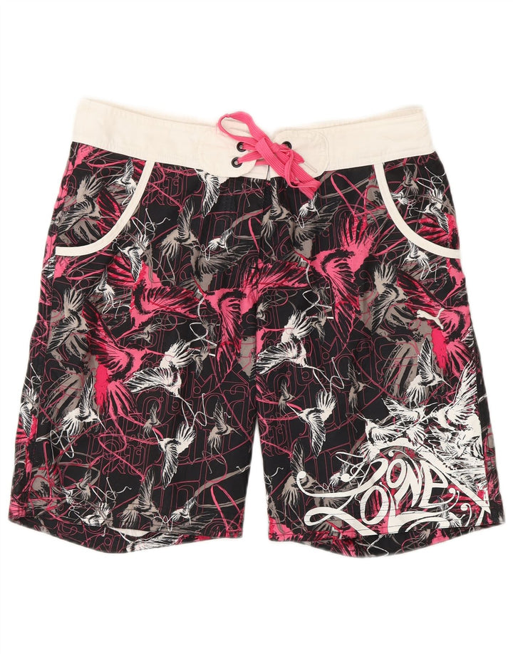 Damskie spodenki kąpielowe PUMA z abstrakcyjnym wzorem UK 8, małe, wielokolorowe