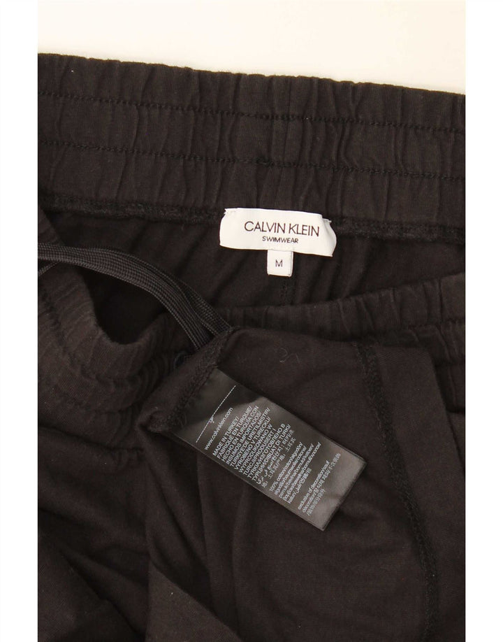 Męskie spodenki kąpielowe Calvin Klein z grafiką, średniej wielkości, czarne, bawełniane