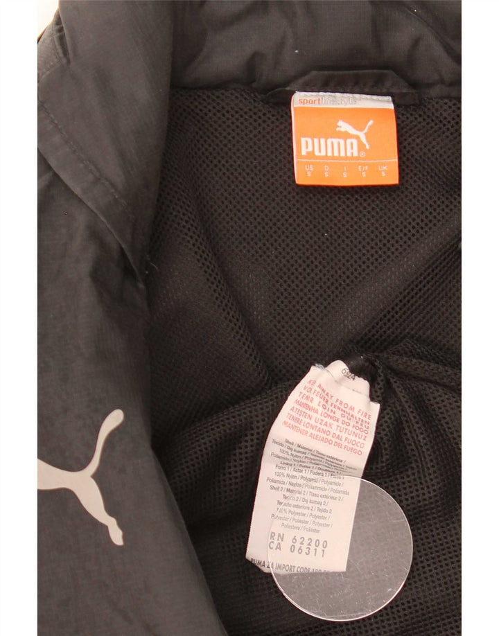 Męska kurtka przeciwdeszczowa Puma z kapturem UK 36 Small Black Nylon