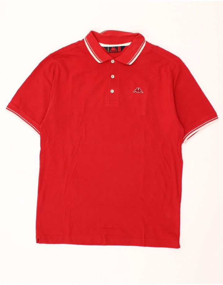 KAPPA Mens Polo Shirt Medium Red Cotton Vintage Kappa and Second-Hand Kappa from Messina Hembry 