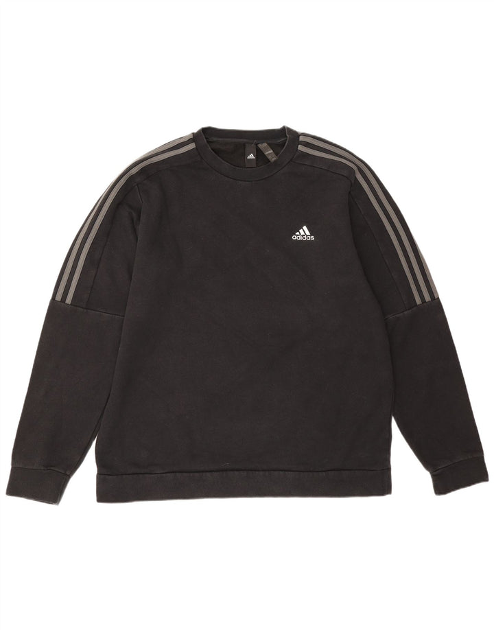 Bluza męska Adidas, duża, czarna, bawełniana
