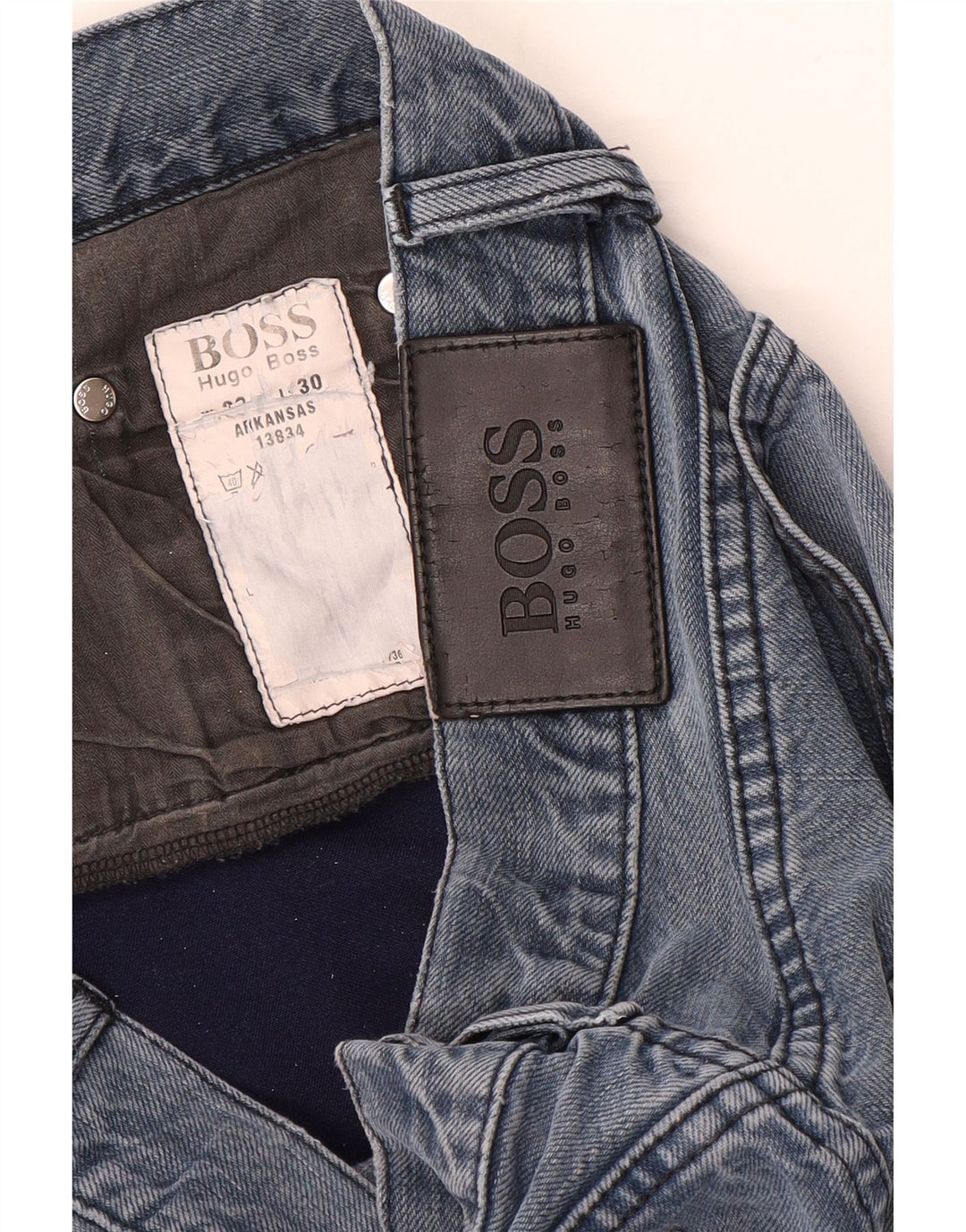 Męskie proste dżinsy HUGO BOSS Arkansas W32 L30 niebieskie