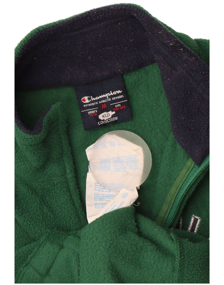 Chłopięca kurtka polarowa CHAMPION z grafiką 9-10 lat, średni zielony poliester