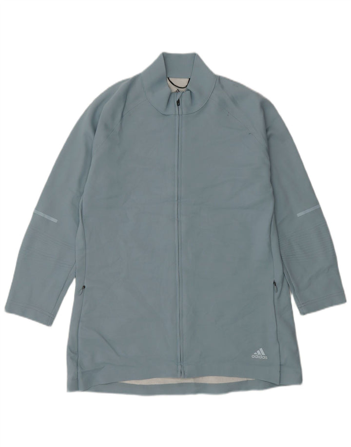 Damska bluza dresowa Adidas z rękawem 3/4, UK 16/18, duża, niebieska, poliester
