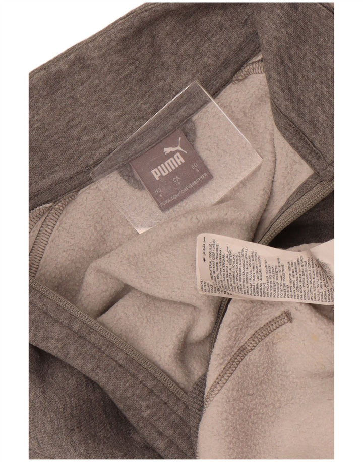 Męska kurtka dresowa Puma, mała, szara, z blokami kolorów, bawełniana