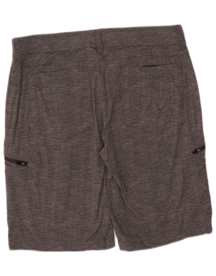 Męskie spodenki cargo Eddie Bauer W35, duże, szare, nakrapiane nylony