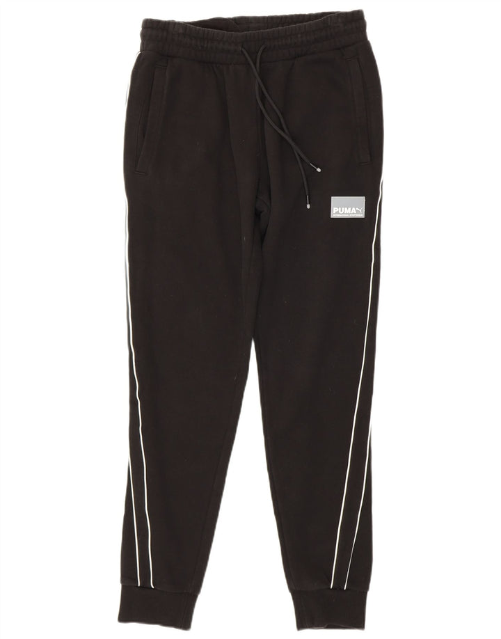 PUMA Mens Tracksuit Trousers Joggers Small  Black Cotton