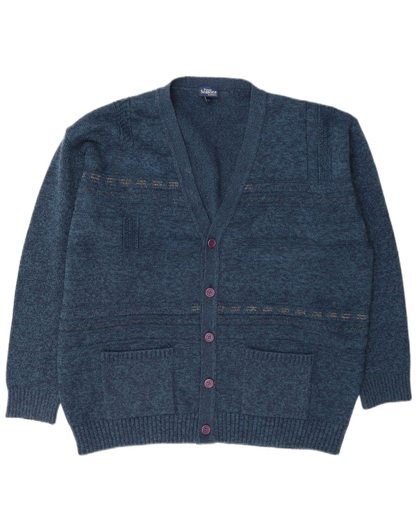 Męski sweter rozpinany Four Seasons XL Granatowy, nakrapiany akryl