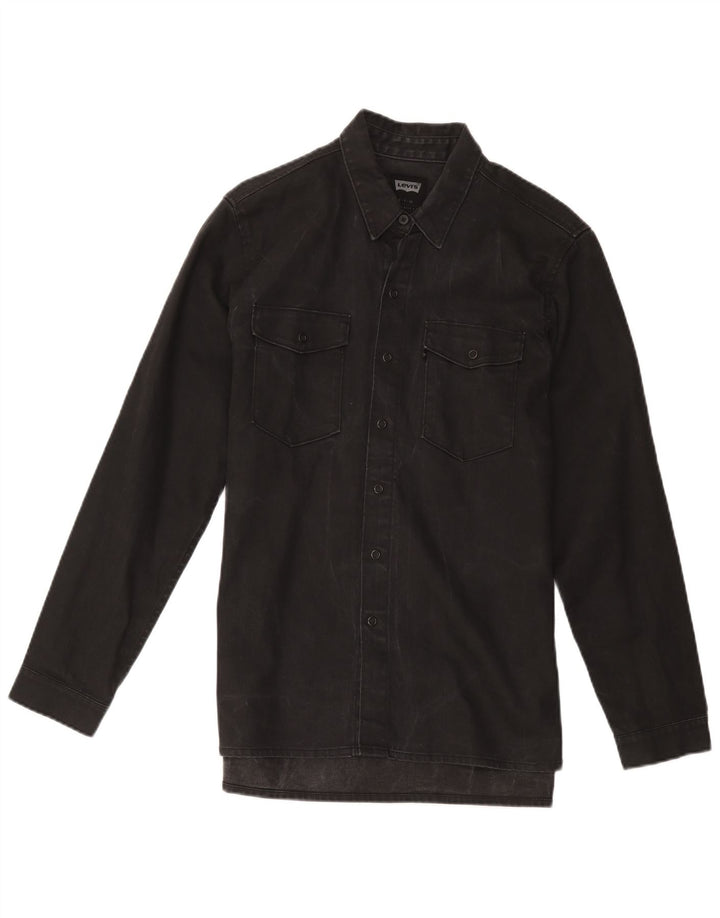 Męska koszula dżinsowa Levi's, mała, czarna, bawełniana