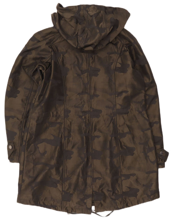 Damska kurtka parka z kapturem Michael Kors UK 18 XL Khaki, poliester w kamuflażu
