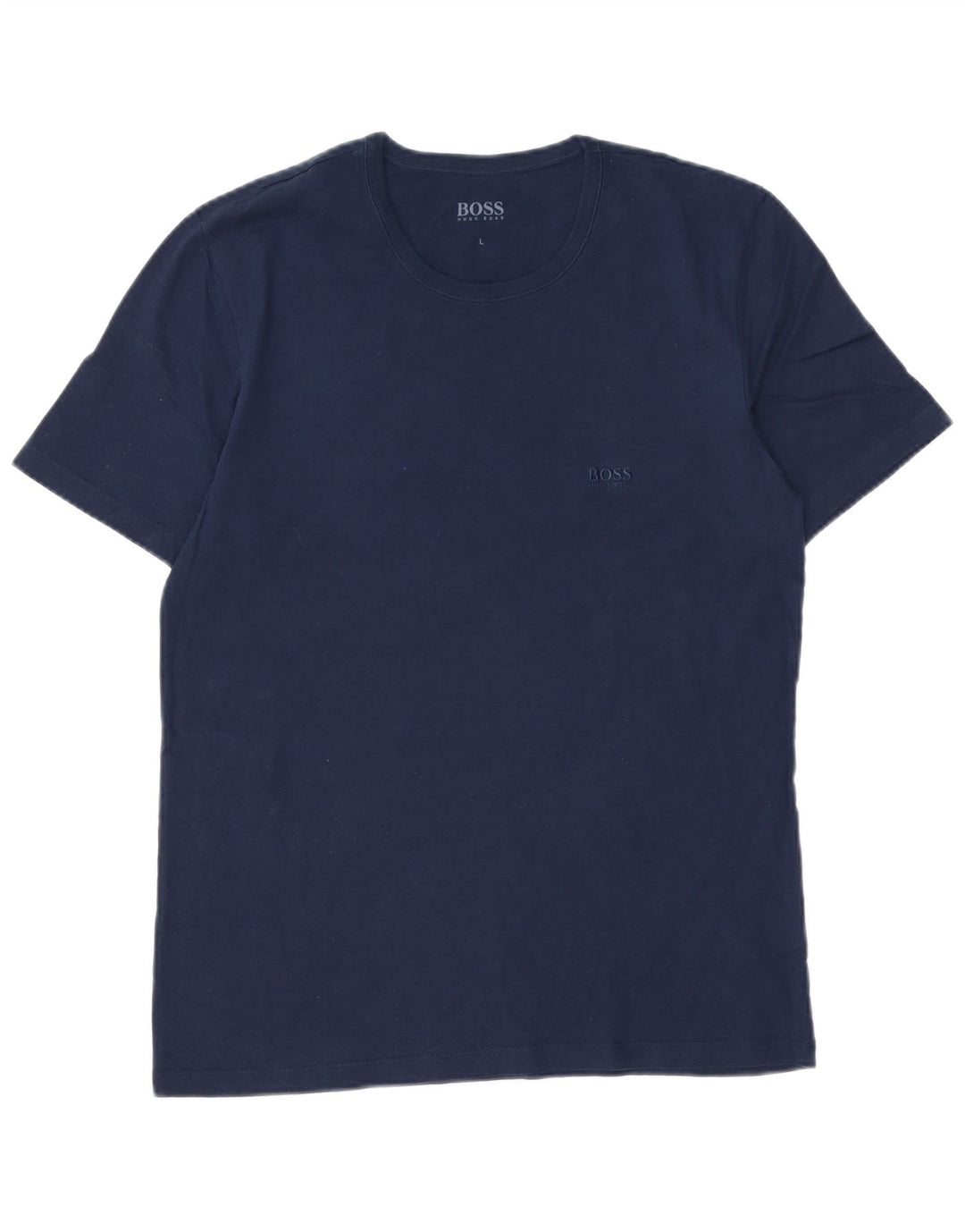 T-shirt męski HUGO BOSS, duży, bawełniany, granatowy