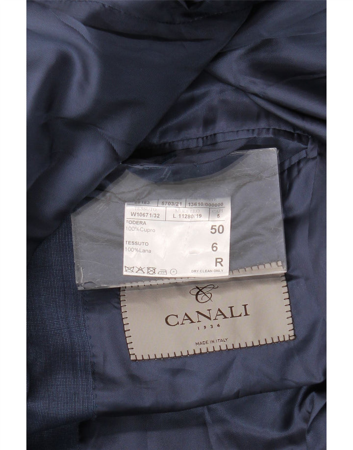Canali Męski 2-częściowy garnitur zapinany na 2 guziki IT 50 Large W34 L30 Granatowa wełna