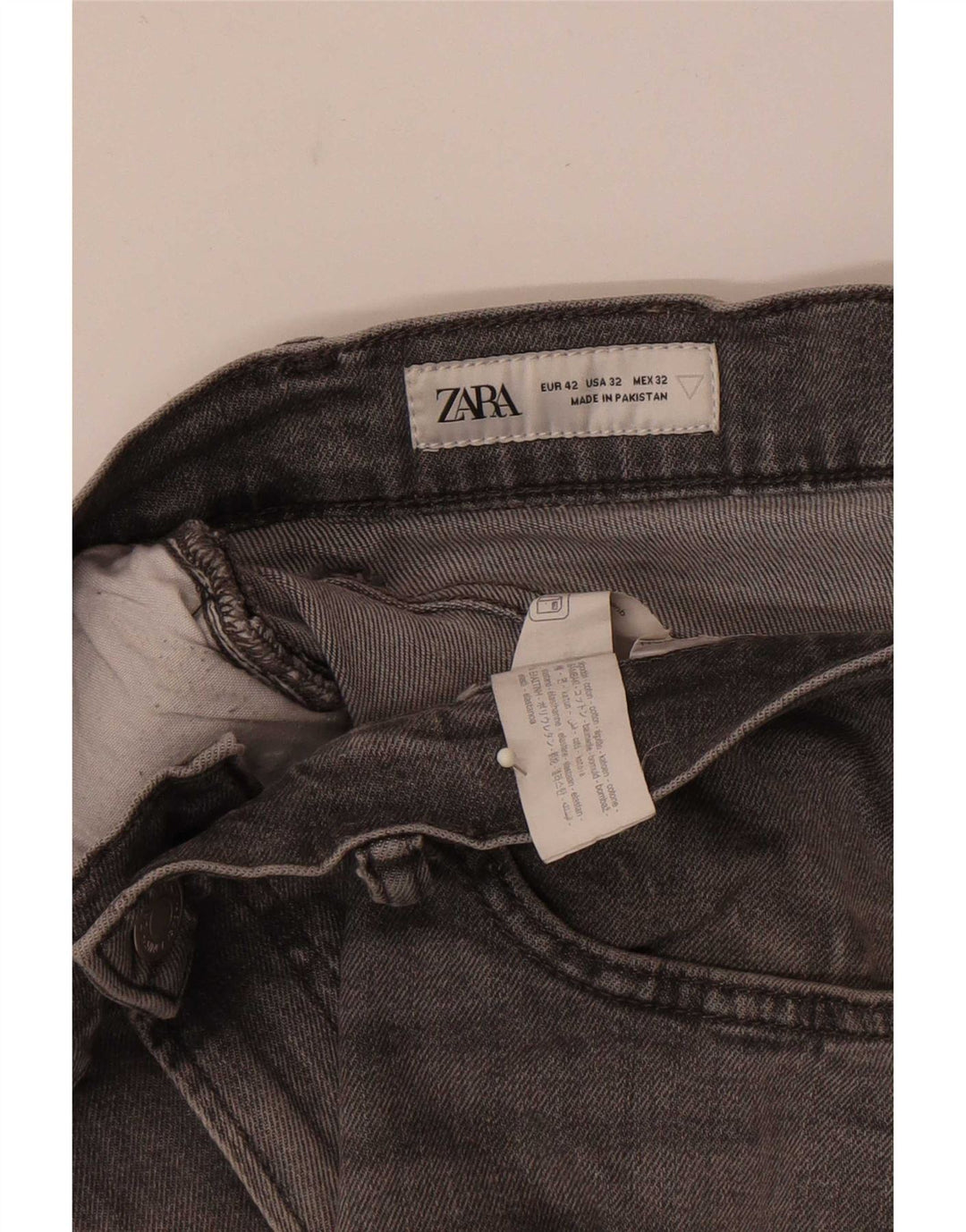 Męskie jeansy slim fit Zara EU 42 Large W32 L30 Szara bawełna