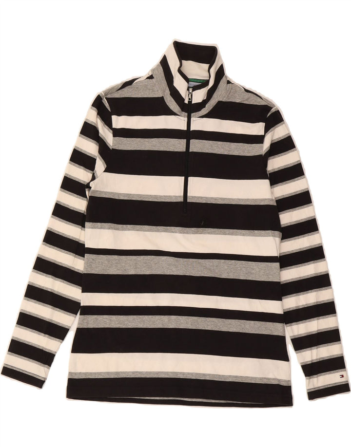 TOMMY HILFIGER Womens Top Long Sleeve UK 12 Medium Multicoloured Striped Vintage Tommy Hilfiger and Second-Hand Tommy Hilfiger from Messina Hembry 