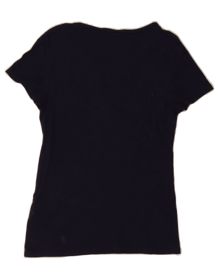 LEVI'S Womens T-Shirt Top UK 14 Medium Navy Blue Cotton Vintage Levi's and Second-Hand Levi's from Messina Hembry 