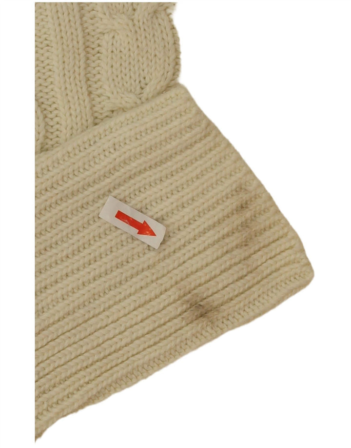 Marks & Spencer Damski sweter z dekoltem w łódkę, UK 16, duży, beżowy poliester