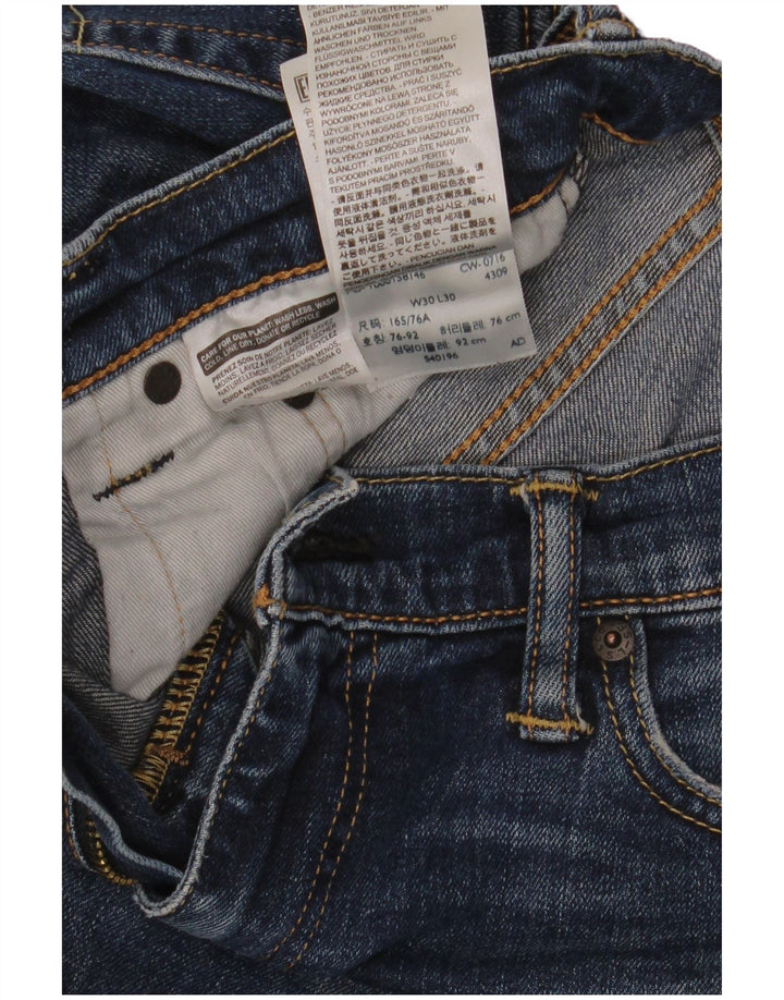 Męskie proste dżinsy Levi's W30 L30 Niebieskie bawełniane