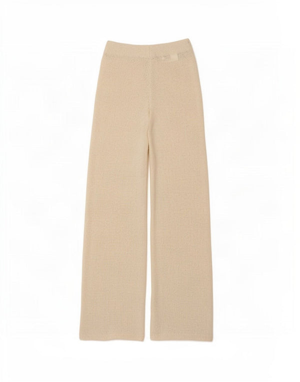 Damskie dzianinowe spodnie Zara UK 8 Small W26 L28 Beżowy poliester