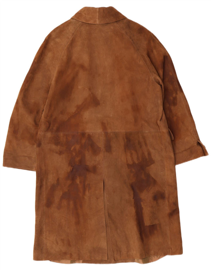 STRONG & FISHER LTD Damski płaszcz zamszowy w stylu vintage, UK 18 XL, brązowy, klasyczny