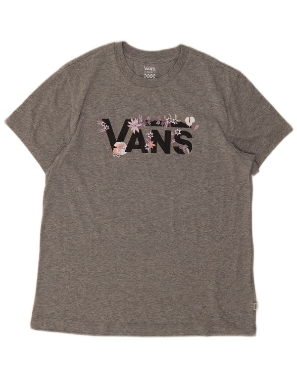 Damska koszulka z grafiką Vans Top UK 6 XS, szara bawełna