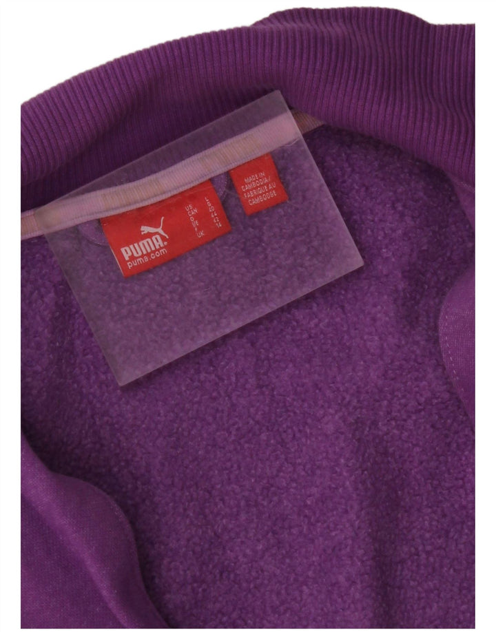 Damska kurtka dresowa PUMA Crop Graphic UK 14 średni fiolet