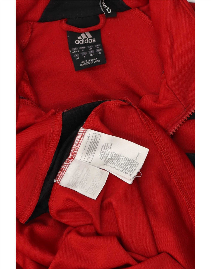Adidas Męski dres z grafiką Top UK 44/46 Duży czerwony blok kolorów