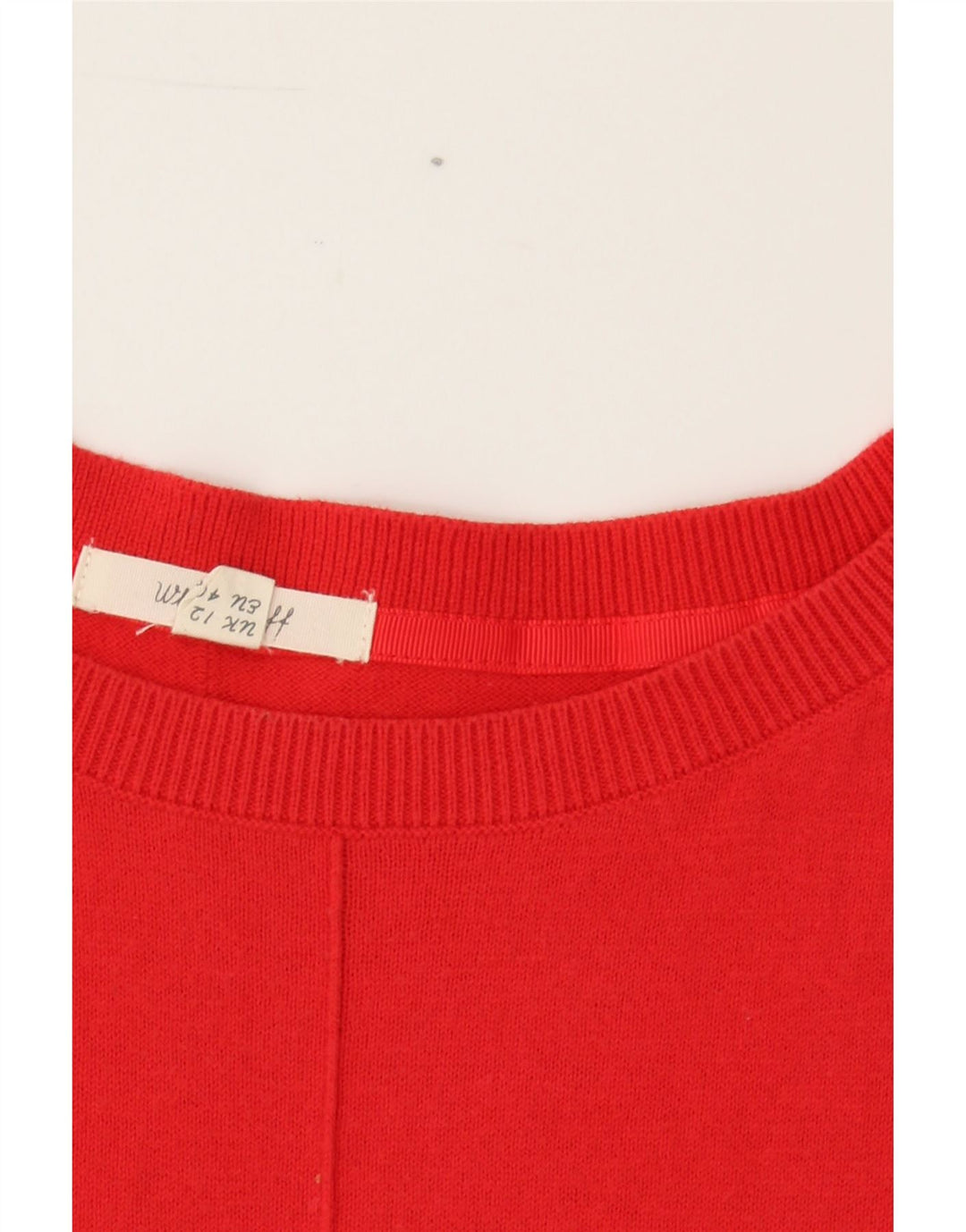 WHITE STUFF Womens Boat Neck Jumper Sweater UK 12 Medium  Red Cotton Vintage White Stuff and Second-Hand White Stuff from Messina Hembry 