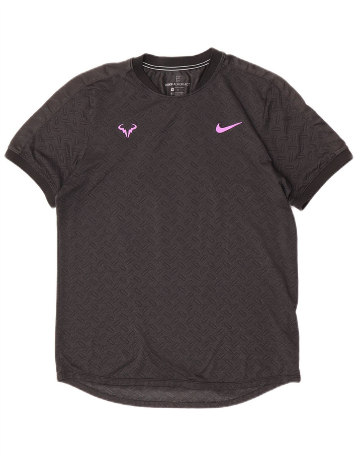 Koszulka męska Nike, średnia, szara, geometryczna