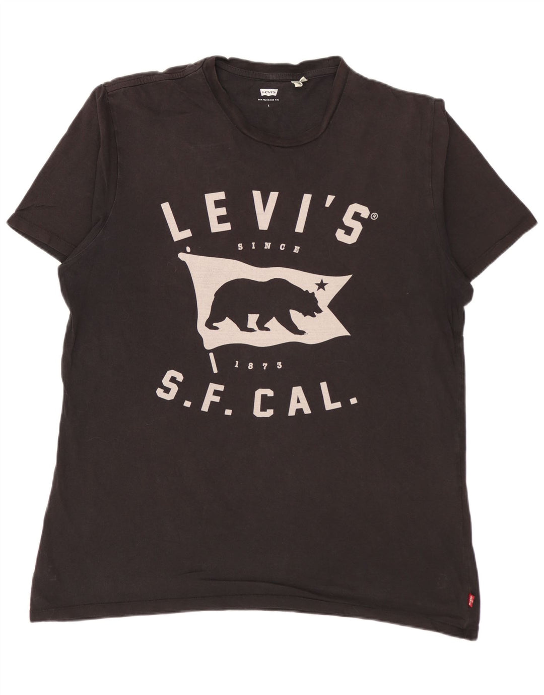 Męski T-shirt z grafiką LEVI'S, duży, czarny, bawełniany