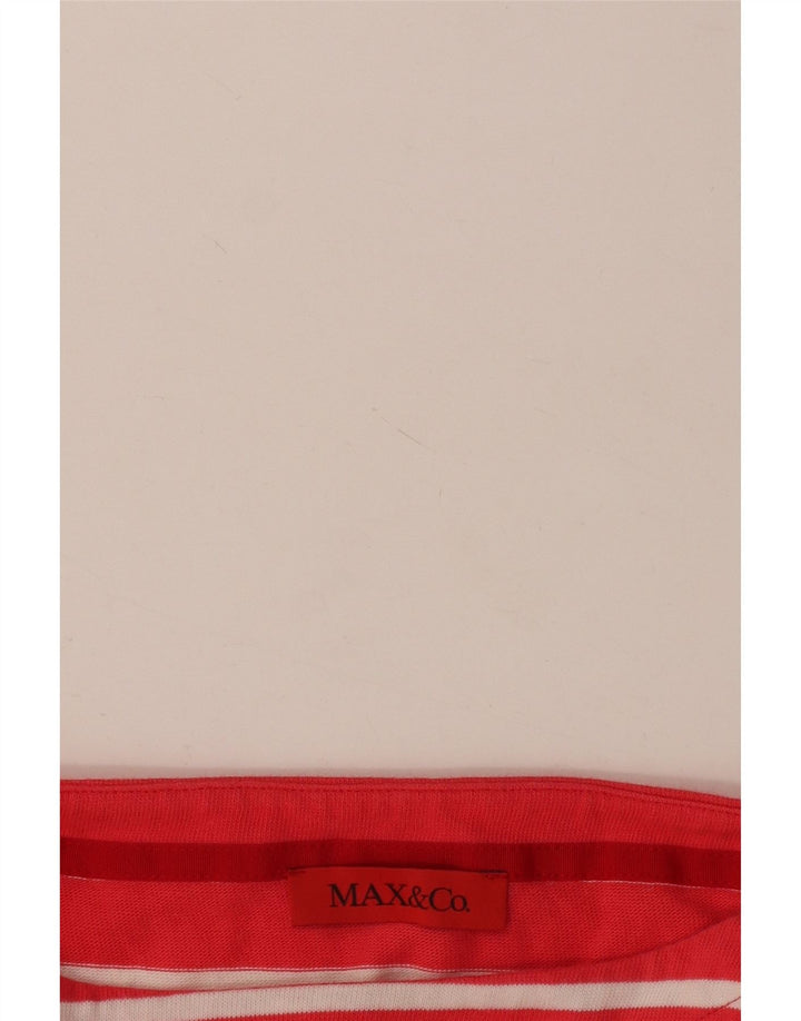 Top damski Max & Co. z długim rękawem, UK 14, duże, różowe paski