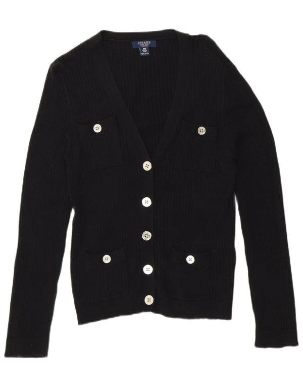 Damski sweter rozpinany Chaps Petite UK 14, średni czarny bawełniany