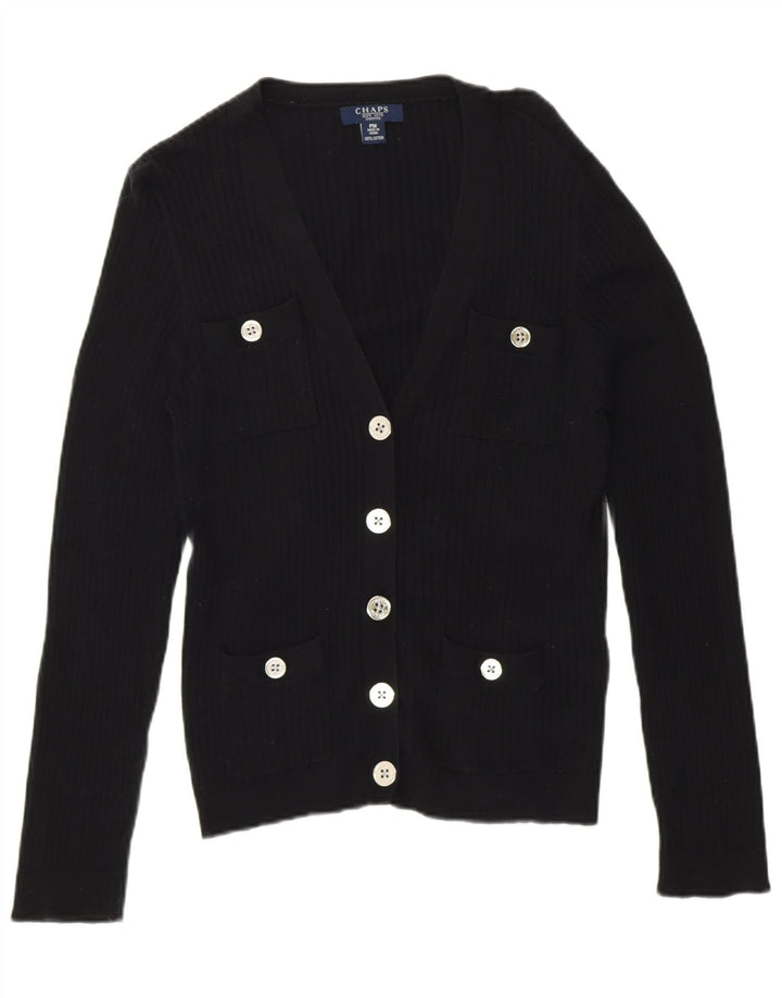 Damski sweter rozpinany Chaps Petite UK 14, średni czarny bawełniany