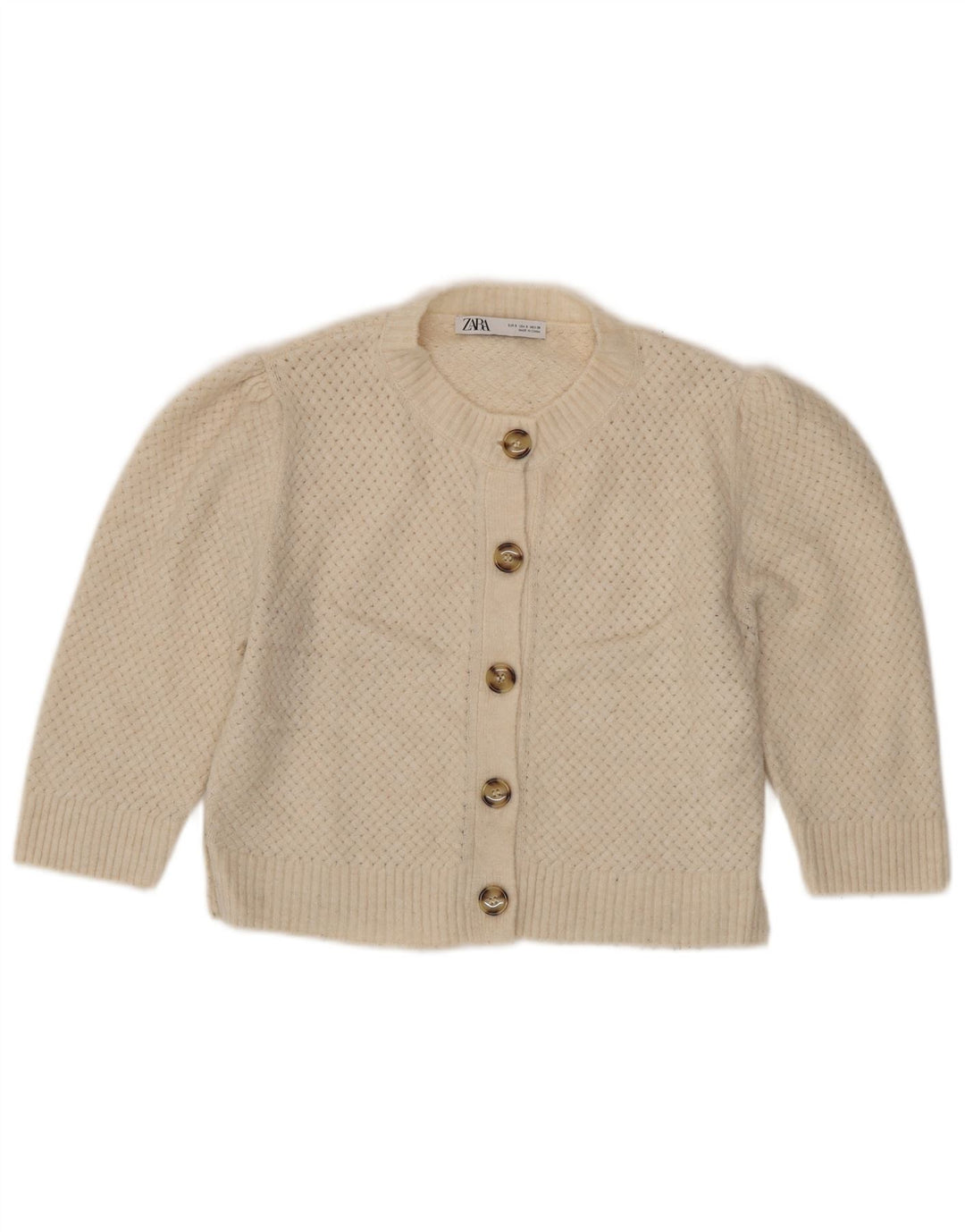 Sweter damski Zara Crop Cardigan UK 10 Small Beżowy poliester